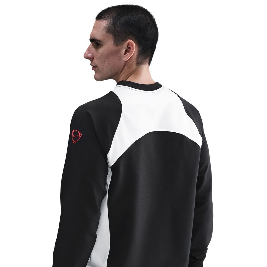 Paris Saint Germain Shirt T90 Crew GX 3rd - Black/White/Global Red - Men's-SoccerKits Hub | Buy Soccer Jerseys Online